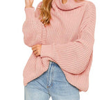 Turtle Neck Women Winter Knitted Sweaters