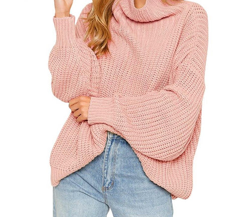 Turtle Neck Women Winter Knitted Sweaters