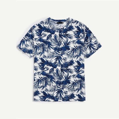 Palm Leaf Print T-Shirt