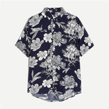 Mens Floral Print Short Sleeve